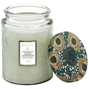 French Cade & Lavender Glass Jar Candle
