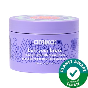 Маска amika Bust Your Brass Toning + Strength Repair для тонирования и восстановления