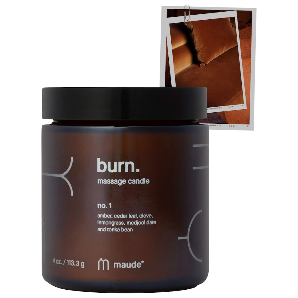burn - jojoba oil massage candle