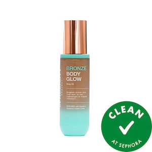 Сияющее масло для тела Bronze Body Glow устойчивое к переносу с гуараной и зеленым кофе