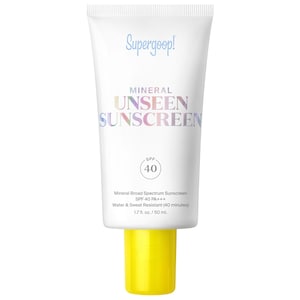 Минеральный солнцезащитный крем Supergoop! Unseen Sunscreen SPF 40