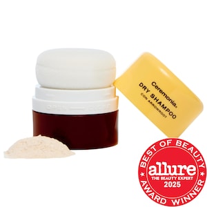 Dry Shampoo Powder Pouf for Balanced Scalp