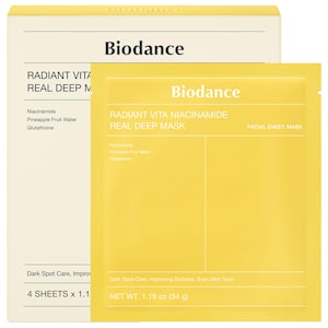Radiant Vita Niacinamide Real Deep Mask – 4 Pack for Brightening Dull Skin & Dark Spot Care