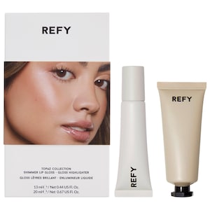 Набор REFY Topaz Collection: блестящий блеск для губ и жидкий хайлайтер