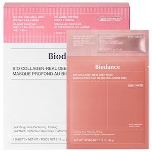Biodance Bio Collagen Real Deep Spicule двухэтапная маска для сияния и ухода за порами - упаковка 4 шт.