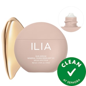 Минеральный солнцезащитный крем ILIA Sun Serum SPF 50 с 8-часовым контролем жирности