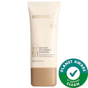 Минеральный солнцезащитный крем для лица Biossance Daily Hydration SPF 50 + Squalane