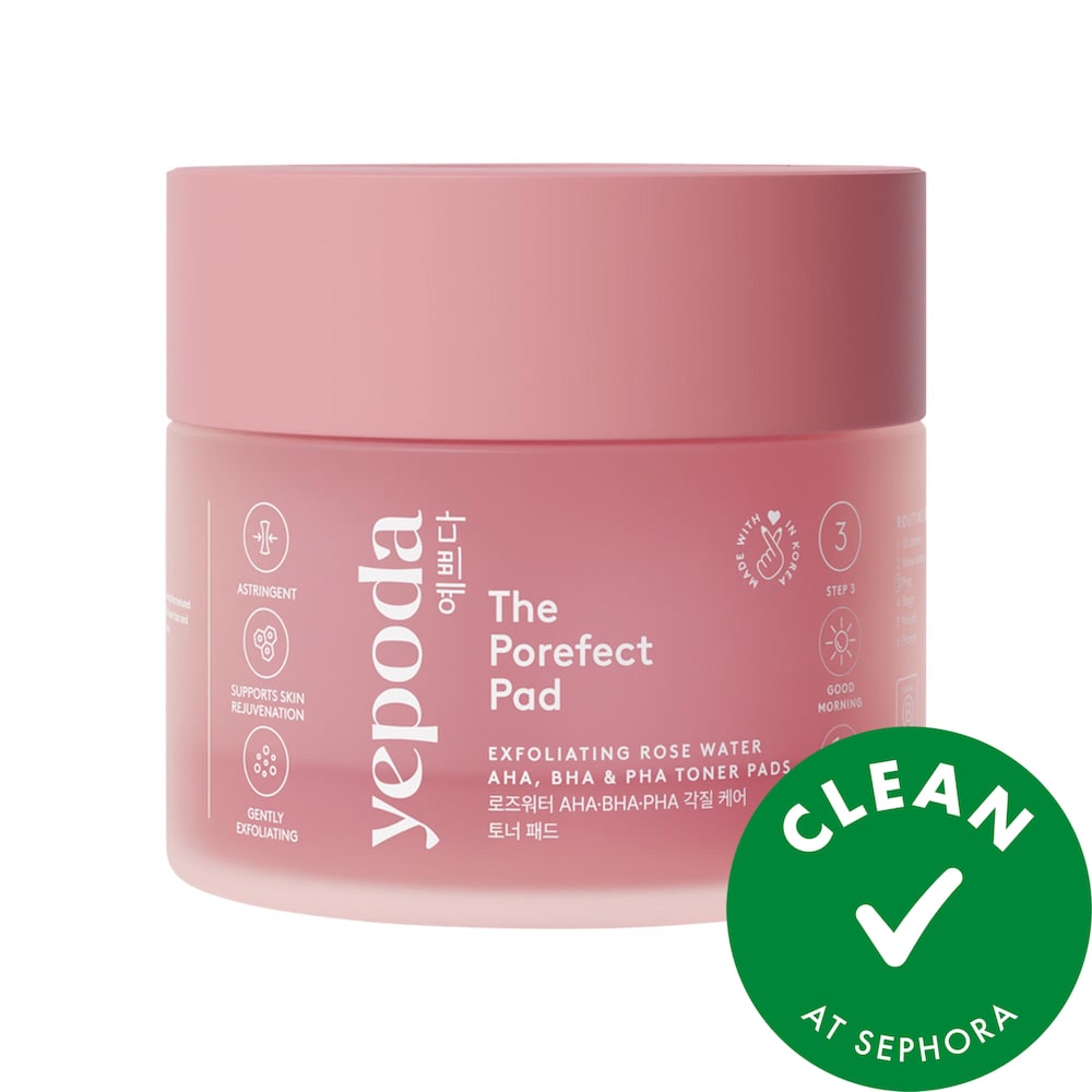 Yepoda отшелушивающие тонер-пады The Porefect Pad с кислотами и растительными компонентами