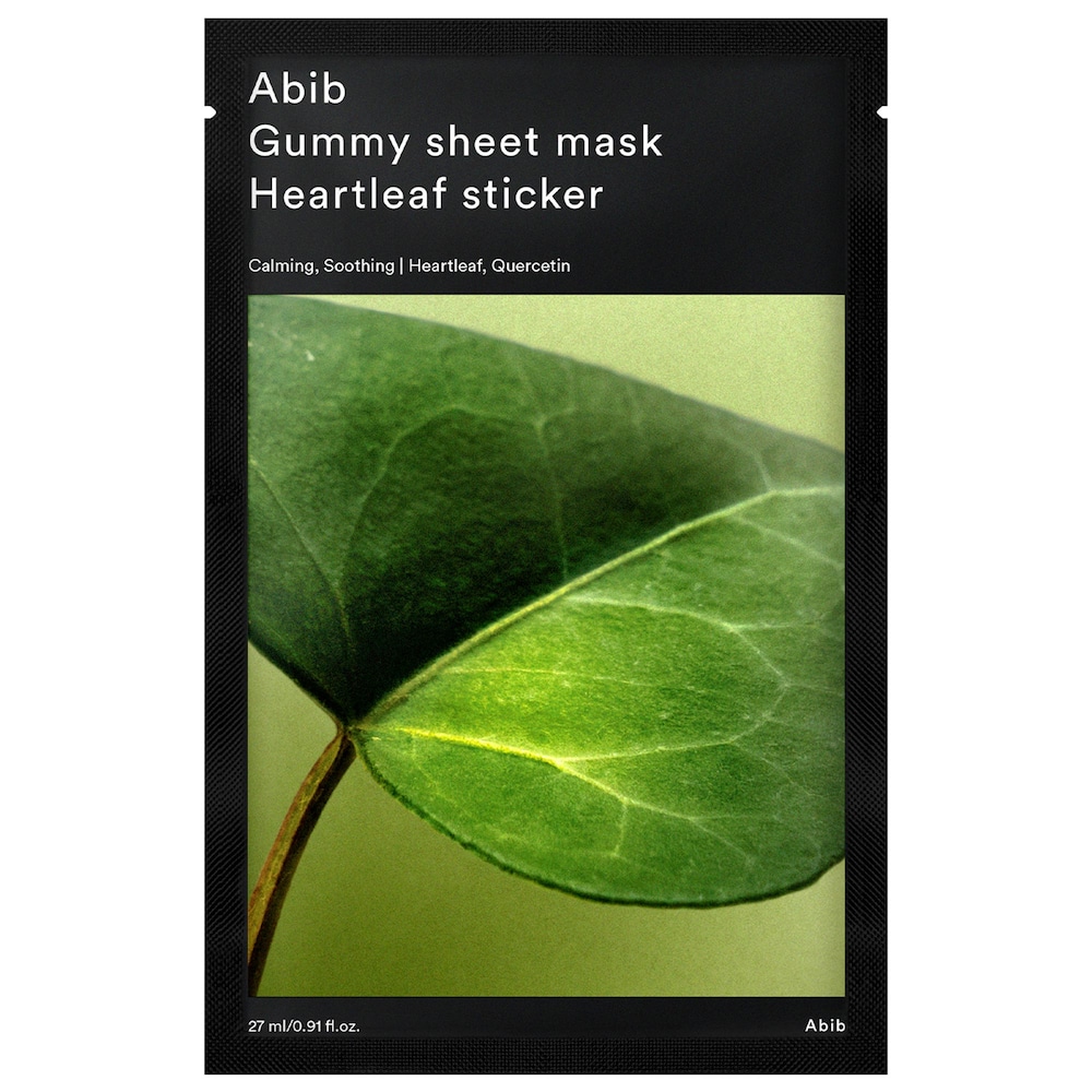 Gummy Sheet Mask Heartleaf Sticker корейская тканевая маска для чувствительной кожи, успокаивающая и против покраснений