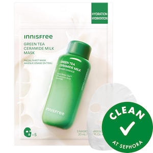 innisfree Корейские тканевые маски с керамидами и молоком, набор 5 шт, для увлажнения и восстановления барьера