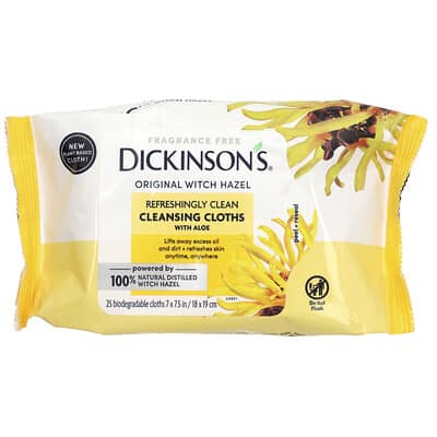 Очищающие салфетки Original Witch Hazel, без отдушки, 25 шт