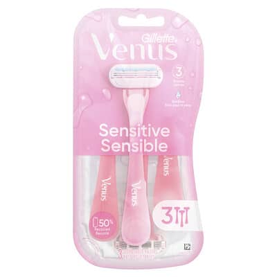 Venus, Sensitive, 3 Disposable Razors