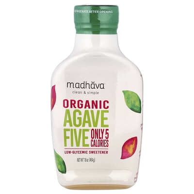 Clean & Simple, Organic Agave Five®, Low-Glycemic Sweetener, 16 oz (454 g)