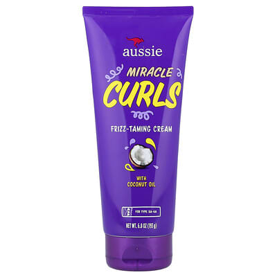 Крем для устранения пушистости Miracle Curls с кокосовым маслом, 6.8 oz (193 g)