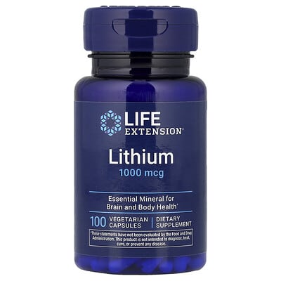 Lithium, 1,000 mcg, 100 Vegetarian Capsules