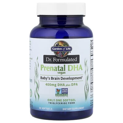 Dr. Formulated, Vegan Prenatal DHA, 400 mg, 30 Softgels