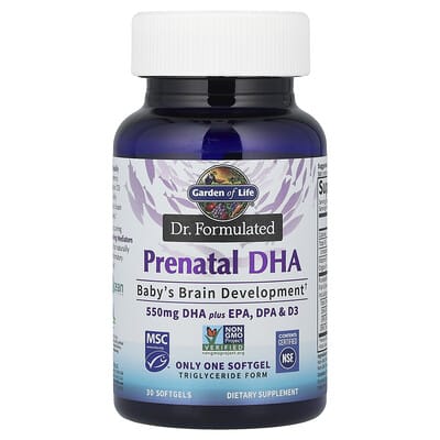 Garden of Life Prenatal DHA, 30 мягких капсул