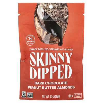 Dark Chocolate Peanut Butter Almonds, 3.5 oz (99 g)