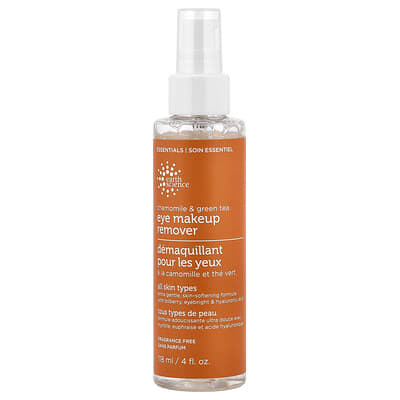 Eye Makeup Remover, Chamomile & Green Tea, Fragrance Free, 4 fl oz (118 ml)