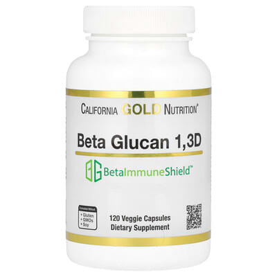 Beta Glucan from Algae 1,3D, 120 Veggie Capsules (125 mg per Capsule)