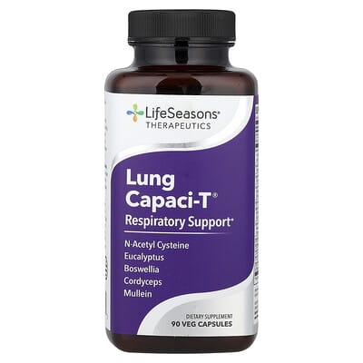 LifeSeasons Lung Capaci-T® поддержка дыхания, 90 веганских капсул