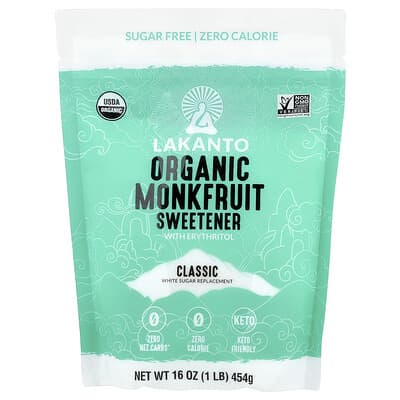 Органический подсластитель Monkfruit, 1 lb (454 g)