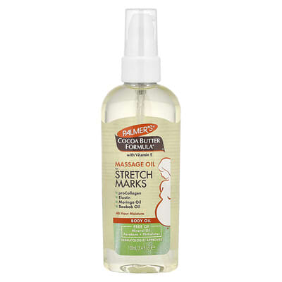 Cocoa Butter Formula® с витамином E, массажное масло от растяжек, 3.4 fl oz (100 ml)