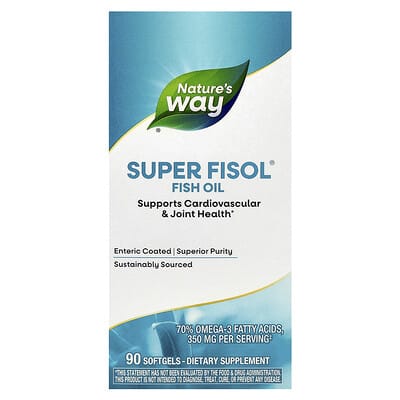 Super Fisol® Fish Oil, 90 Softgels (500 mg per Softgel)