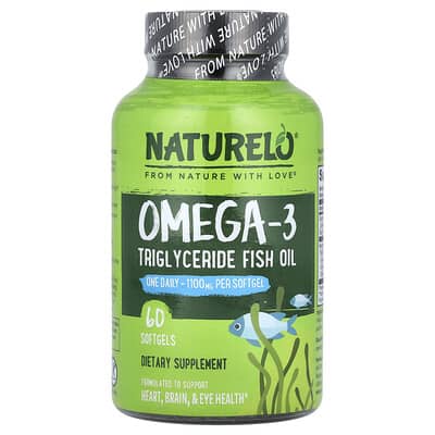 Рыбий жир Omega-3 Triglyceride, 1,100 mg, 60 мягких капсул