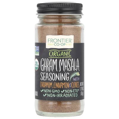 Organic Garam Masala Seasoning with Cardamom, Cinnamon & Cloves, 1.79 oz (51 g)