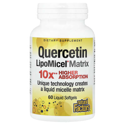 Quercetin LipoMicel Matrix, 250 mg, 60 Liquid Softgels