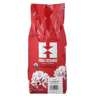 Кофе, Organic Breakfast Blend, средняя и французская обжарка, 2 lb (907 g)