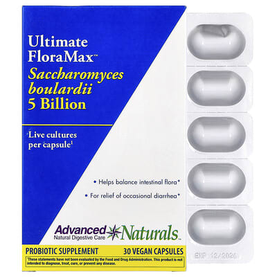Ultimate FloraMax™, Saccharomyces Boulardii, 5 Billion, 30 Vegan Capsules