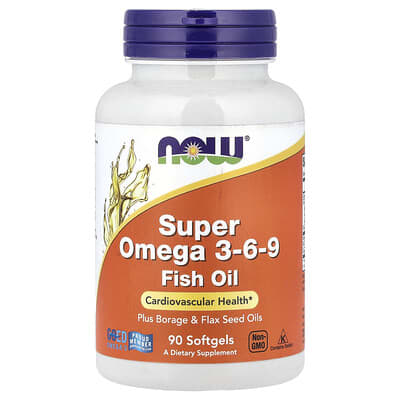 Super Omega 3-6-9 Fish Oil, 90 Softgels