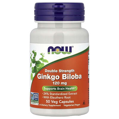 Ginkgo Biloba с корнем элеутеро, 50 веганских капсул