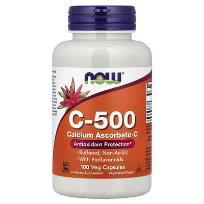 C-500, Calcium Ascorbate-C, 100 растительных капсул
