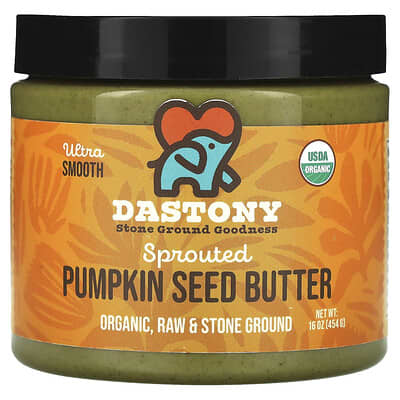Organic Sprouted Pumpkin Seed Butter, ультра-гладкое, 16 oz (454 g)