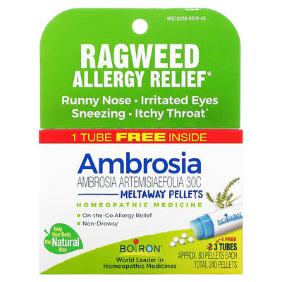 Ambrosia, Meltaway Pellets, 30C, 3 тюбика, по 80 гранул каждый