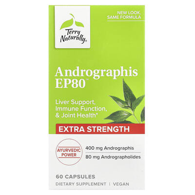 Andrographis EP80, 400 mg, 60 капсул