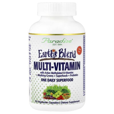 Earth's Blend, One Daily Superfood Multi-Vitamin with Iron, 120 Vegetarian Capsules