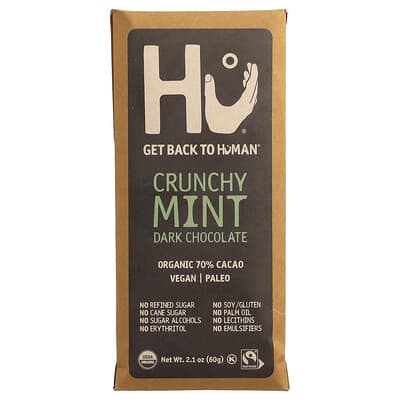 Темный шоколад с мятным вкусом Crunchy Mint, 60 g