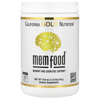 MEM Food®, Memory & Cognitive Support with MEM Blend, L-Serine, Organic Lion's Mane and Blueberry Juice Powder, 1.12 lb (510 g)