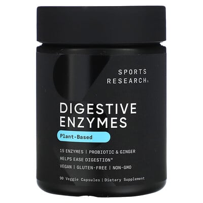Digestive Enzymes, Plant-Based, 90 Veggie Capsules