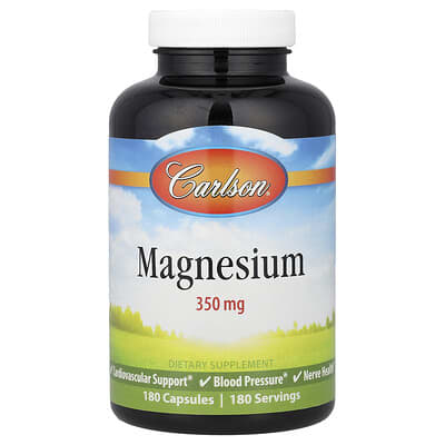 Magnesium, 350 mg, 180 Capsules