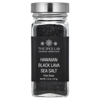 The Spice Lab Морская соль Black Lava с Гавайев, мелкого помола, 4.3 oz (121 g)