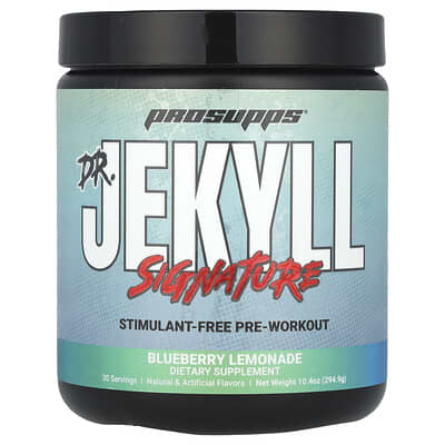 Dr. Jekyll Signature предтренировочная добавка без стимуляторов, Blueberry Lemonade, 10.4 oz (294.9 g)