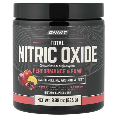 Добавка Total Nitric Oxide with Citrulline, Arginine & Beet, Harvest Fruit Punch, 8.32 oz (236 g)