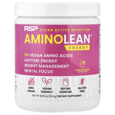 AminoLean®, Energy, Pink Lemonade, 8.25 oz (234 g)