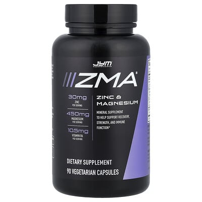 JYM Supplement Science ZMA®, Цинк и магний, 90 вегетарианских капсул