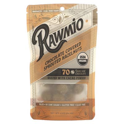 Chocolate Covered Sprouted Hazelnuts, 2 oz (56.7 g)